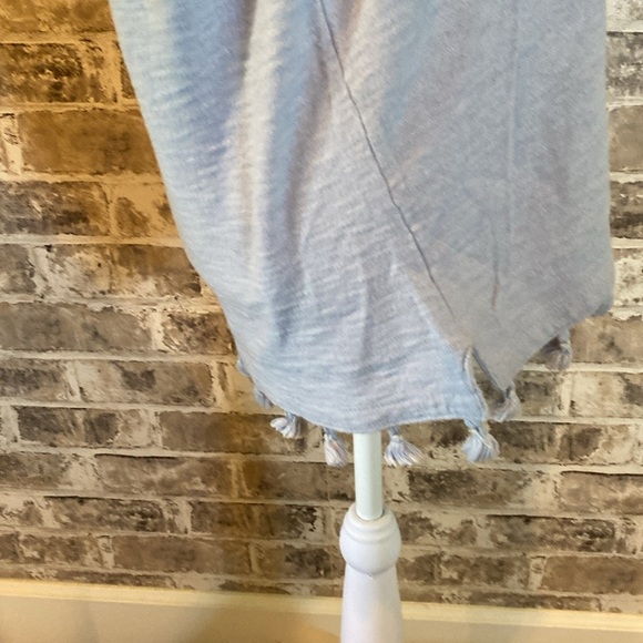 J. Crew Factory long sleeve top. Size M. Light blue. tassels at waist. - Picture 8 of 14